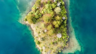 An island from above